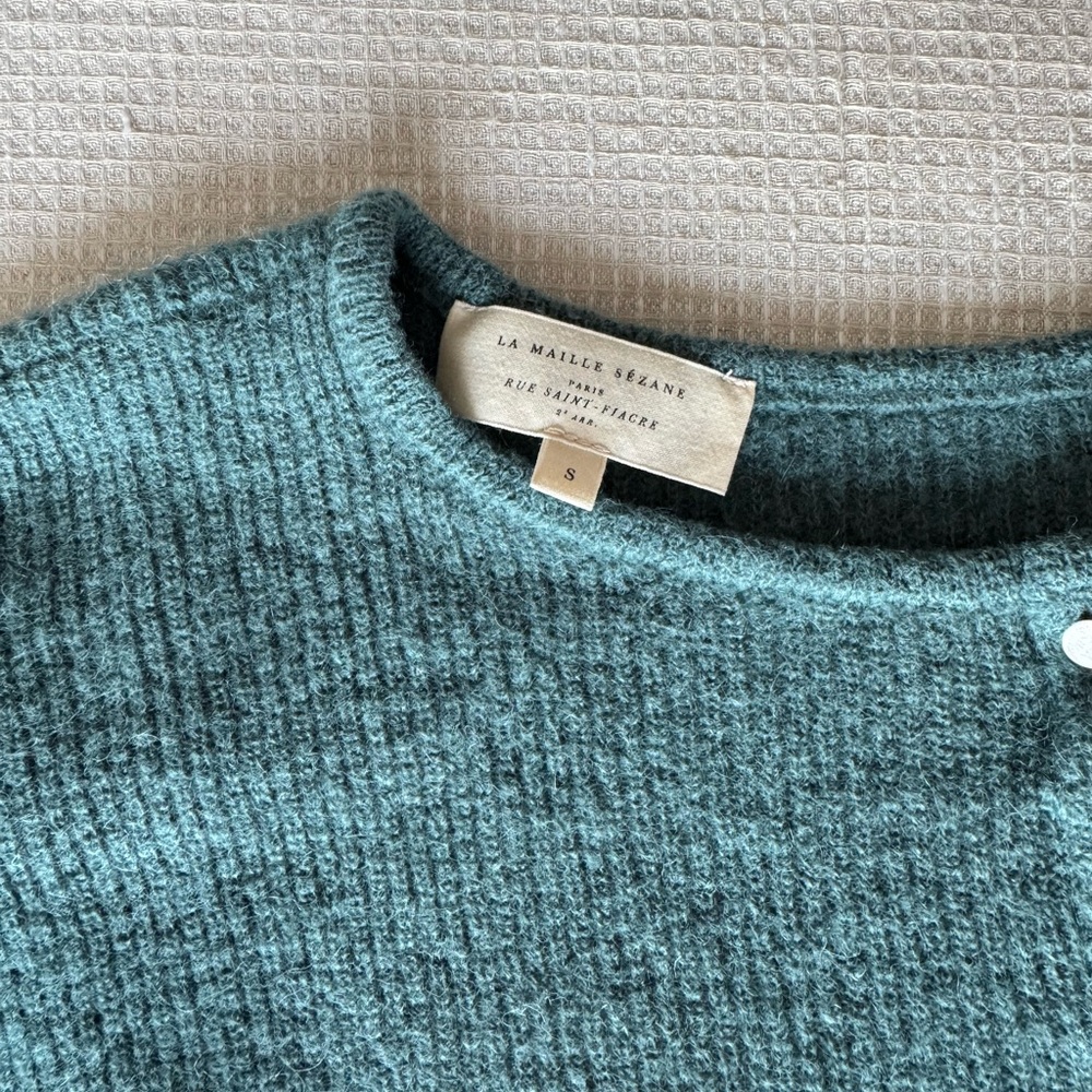 Sezane Gaspard Cardigan - Sage size Small - Picture 5 of 6
